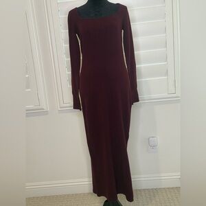French Connection Deep Burgundy Long Sleeve Dress